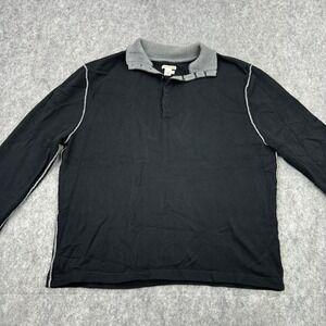 Carbon 2 Cobalt Sweater Mens Extra Large Black Henley Cashmere‎ Blend